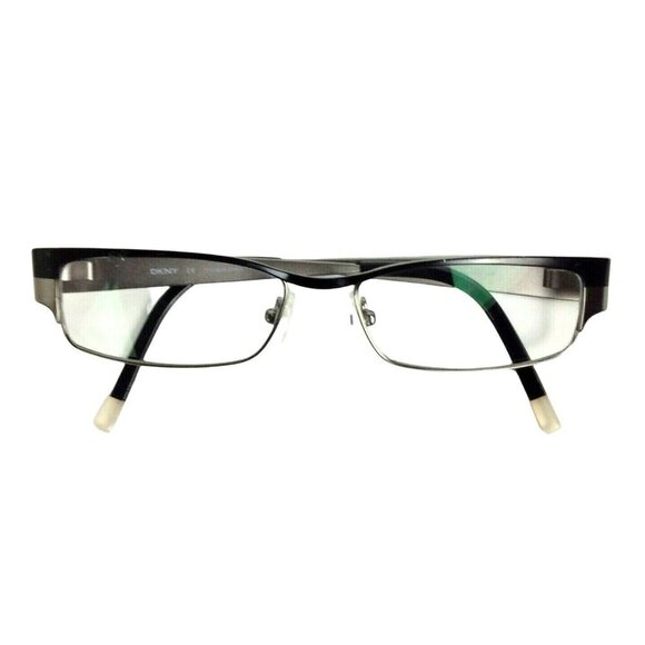 DKNY Eyeglasses Frames DY5553 Black Silver Rectangular 50 15 135 Lightweight - Picture 1 of 9